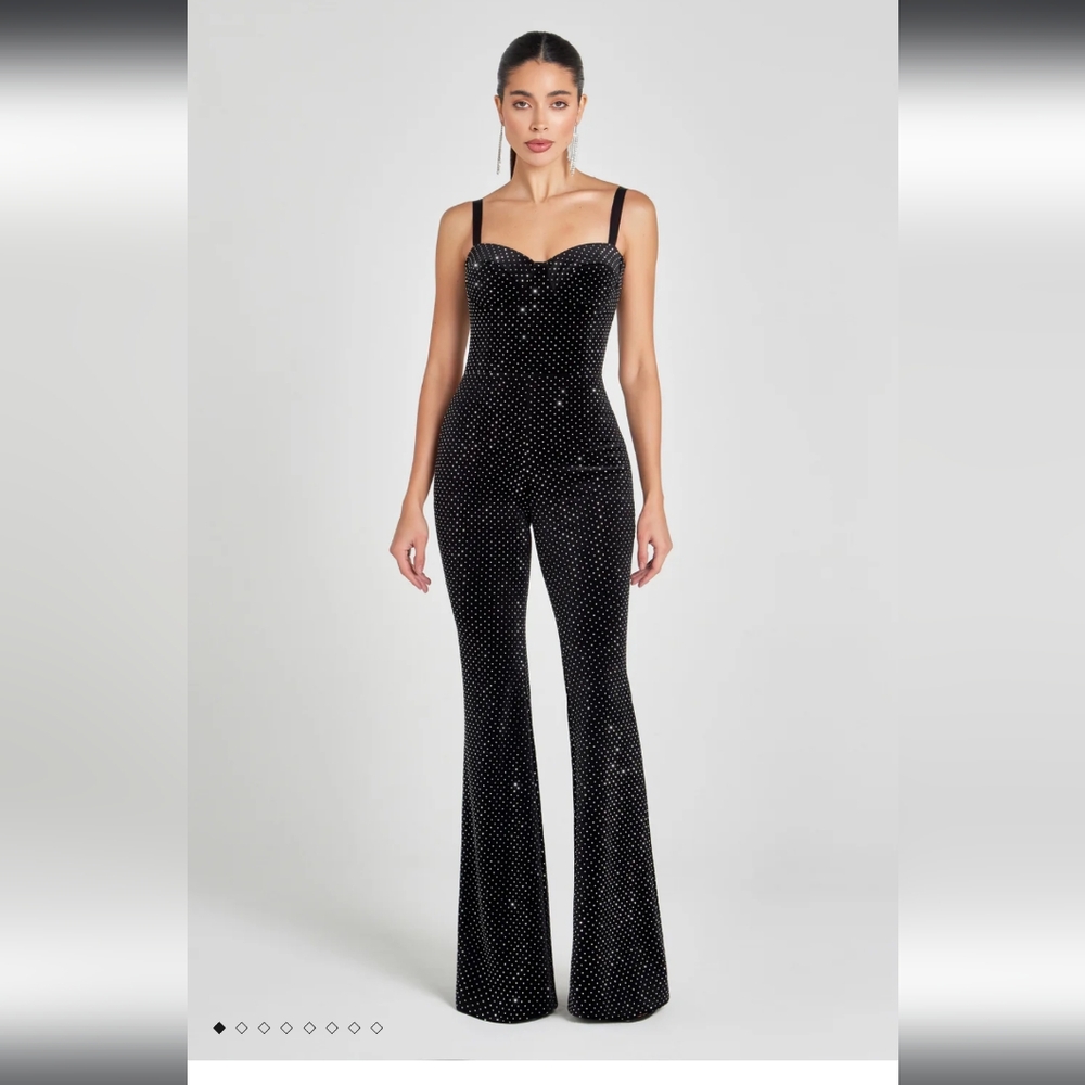 Nadine Merabi Roxanne Black Jumpsuit M